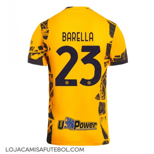 Camisa de Futebol Inter Milan Nicolo Barella #23 Equipamento Alternativo 2024-25 Manga Curta